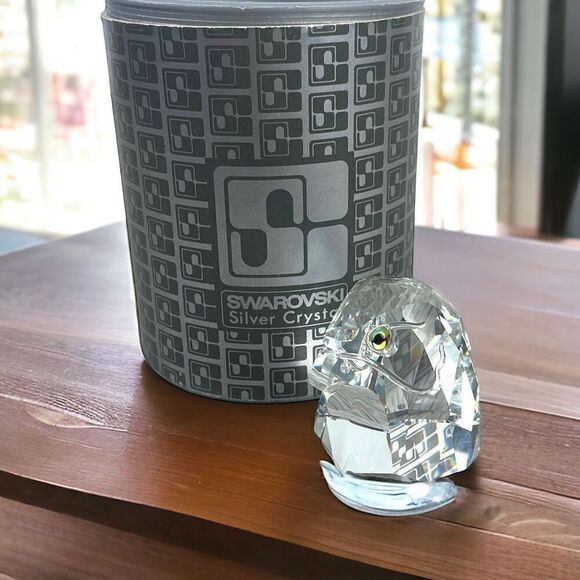 Swarovski Clear Swarovski Figurine: 013829 Chiseled Falcon Head Glass Eye Small - Picture 1 of 11